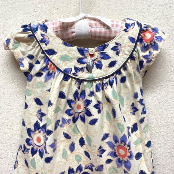 TEA collection baby girl dress size 3-6 blue floral (no‎ bottoms) - Picture 3 of 5